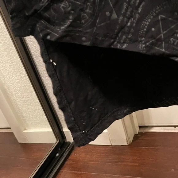 Killstar Black Maxi Skirt with Occult Patterns - Picture 5 of 9